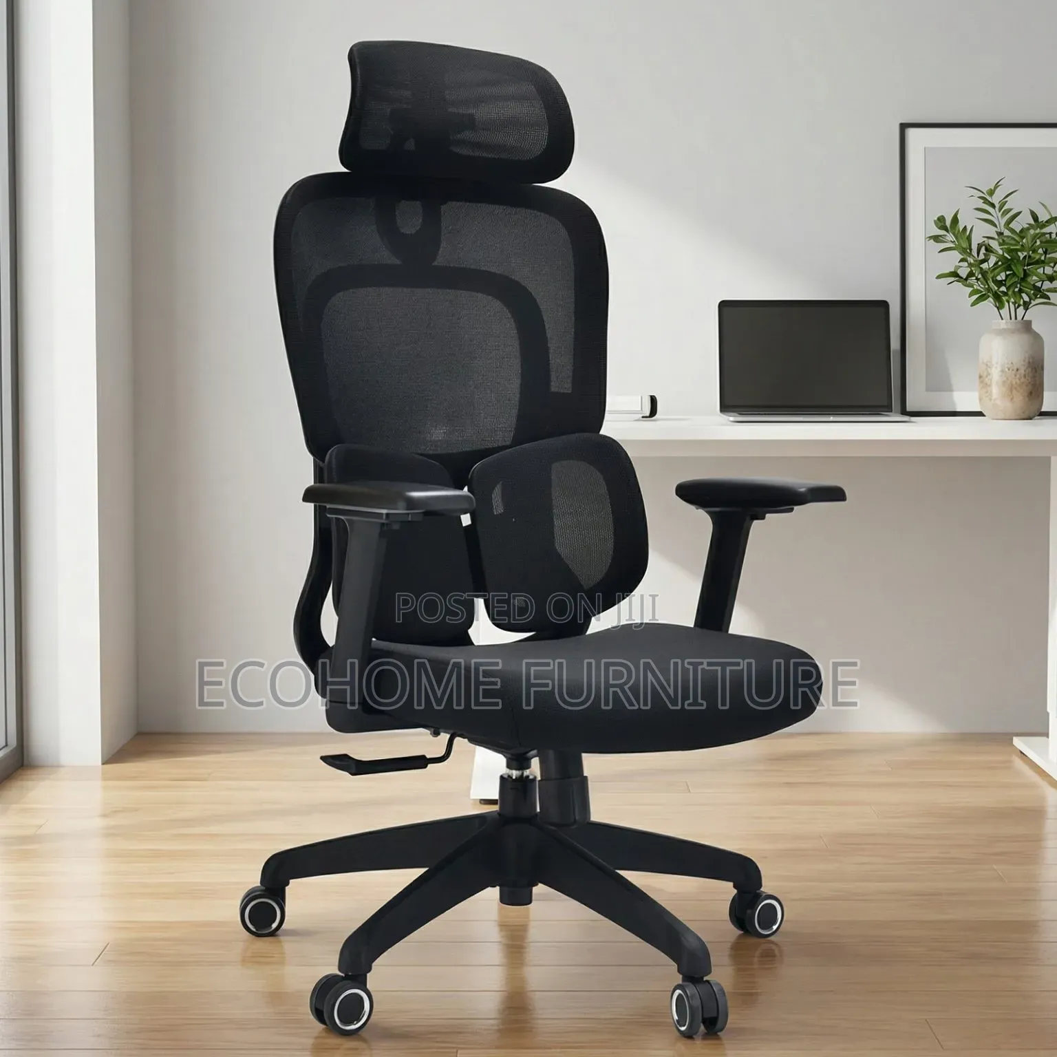 Premium Ergonomic Mesh Office Chair With Headrest Lumbar Support