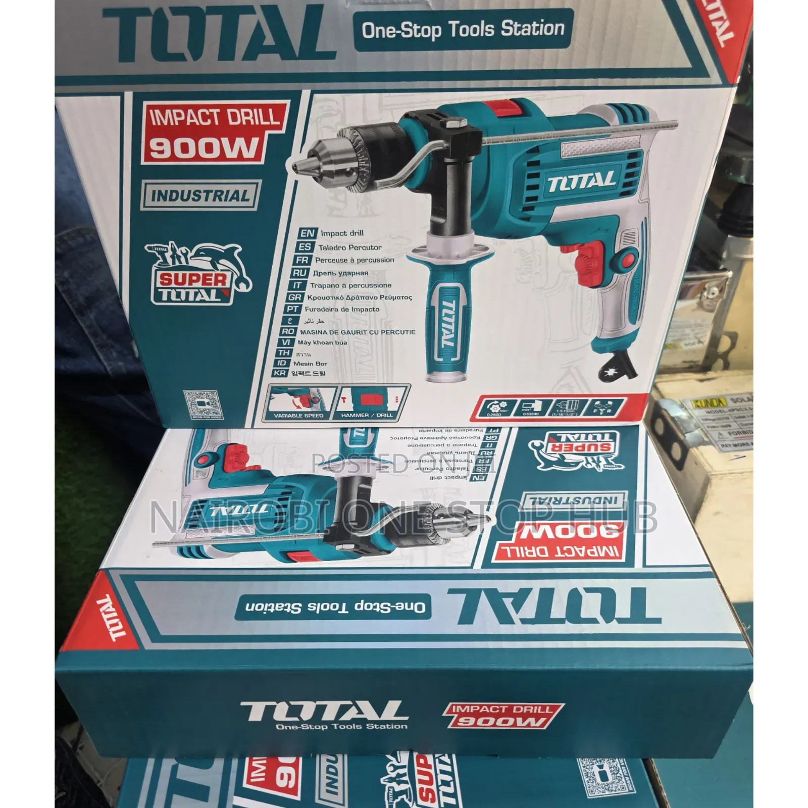 TOTAL Industrial Impact Drill – 900W