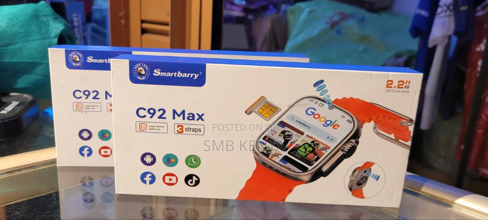 Smartberry C92 Max 4G Android Smart Watch SIM 3 Straps 2.2 HD