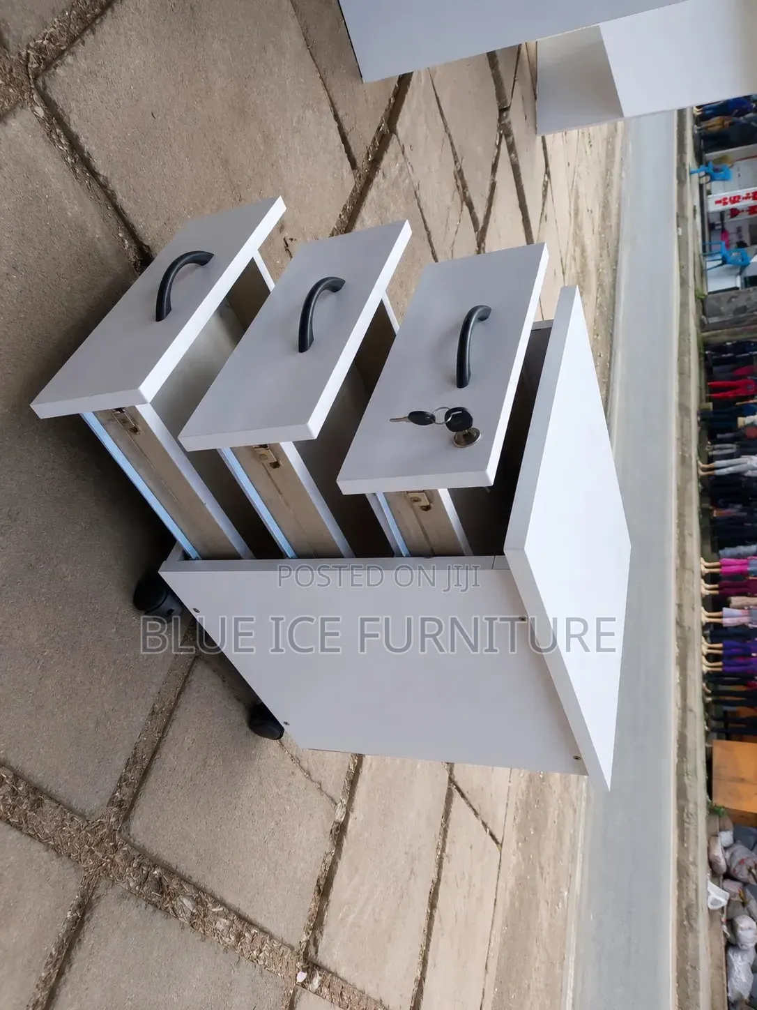 Office Cabinet;3 Drawer Mobile Office Pedestal Cabinet With Lock