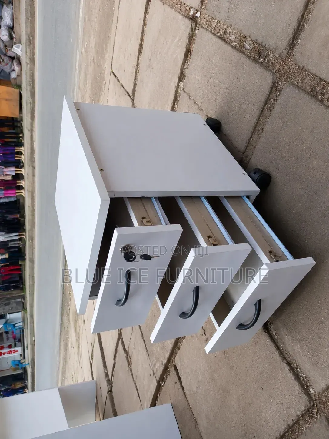 Office Cabinet;3 Drawer Mobile Office Pedestal Cabinet With Lock