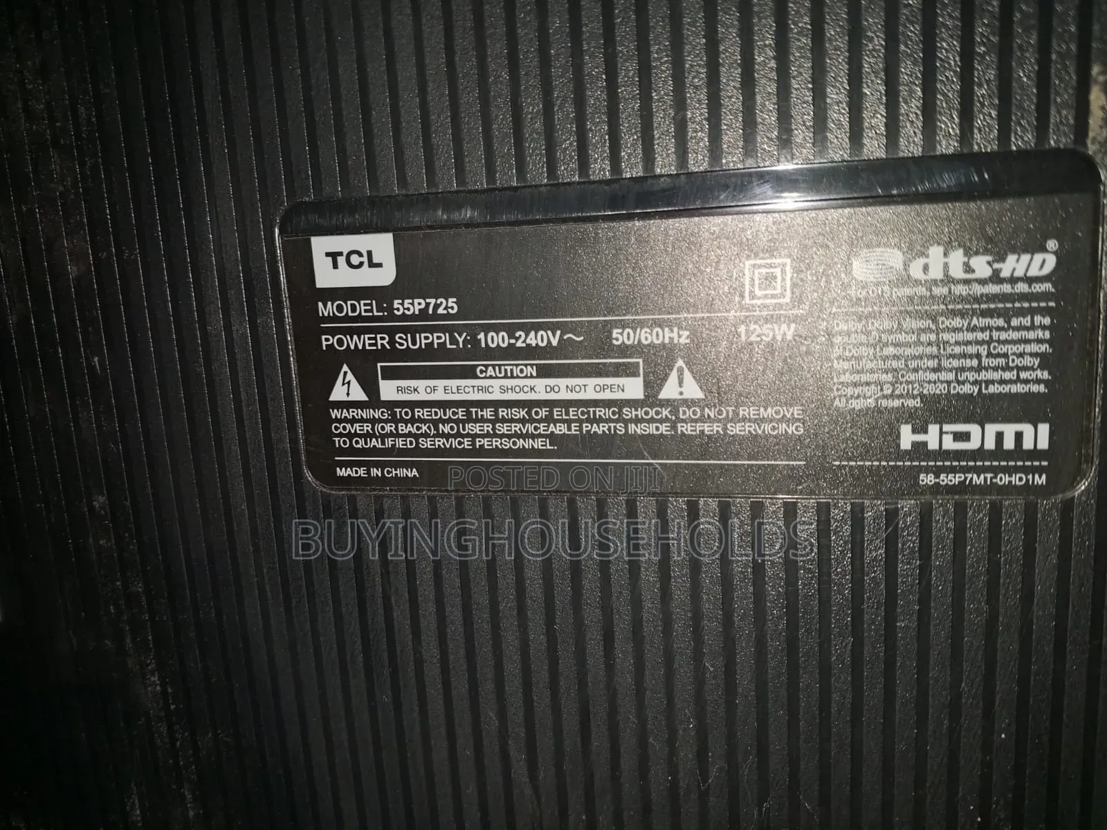 TCL 55" Android Frameless TV 55P725