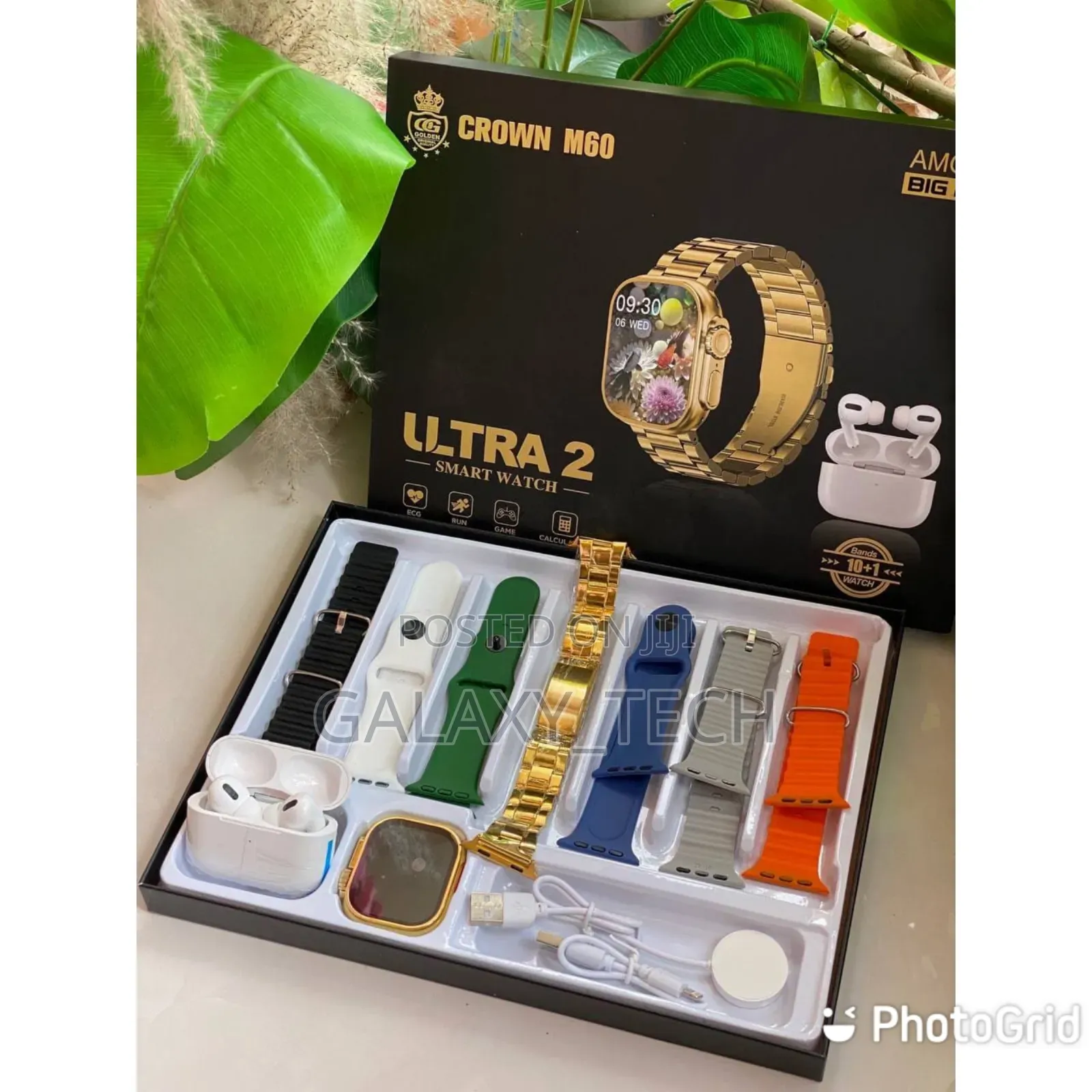 CROWN M60 Ultra 2 Smart Watch+ Earbuds 10-in-1 Set