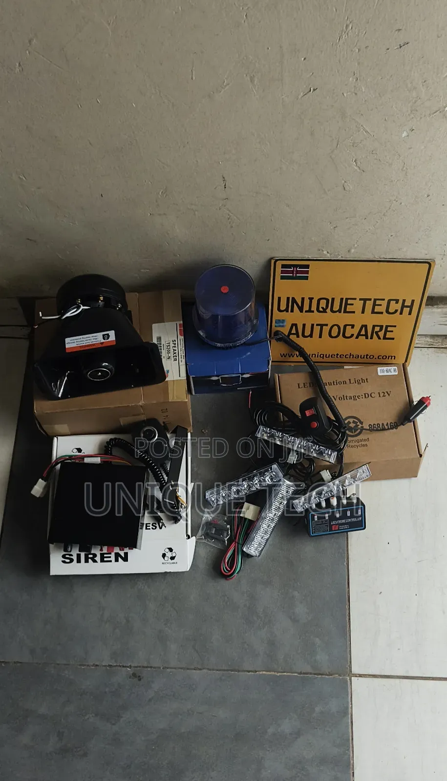 3 in 1 VIP Siren, Roof Light Grille Light Kit