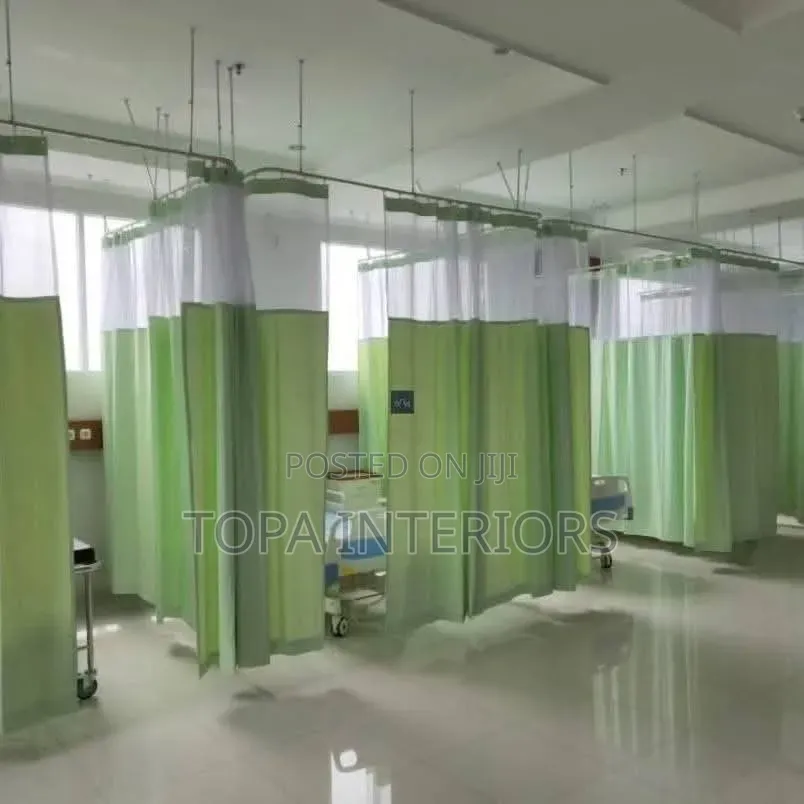 Curtain Rail Design Green Airy Hospital Curtains Installation