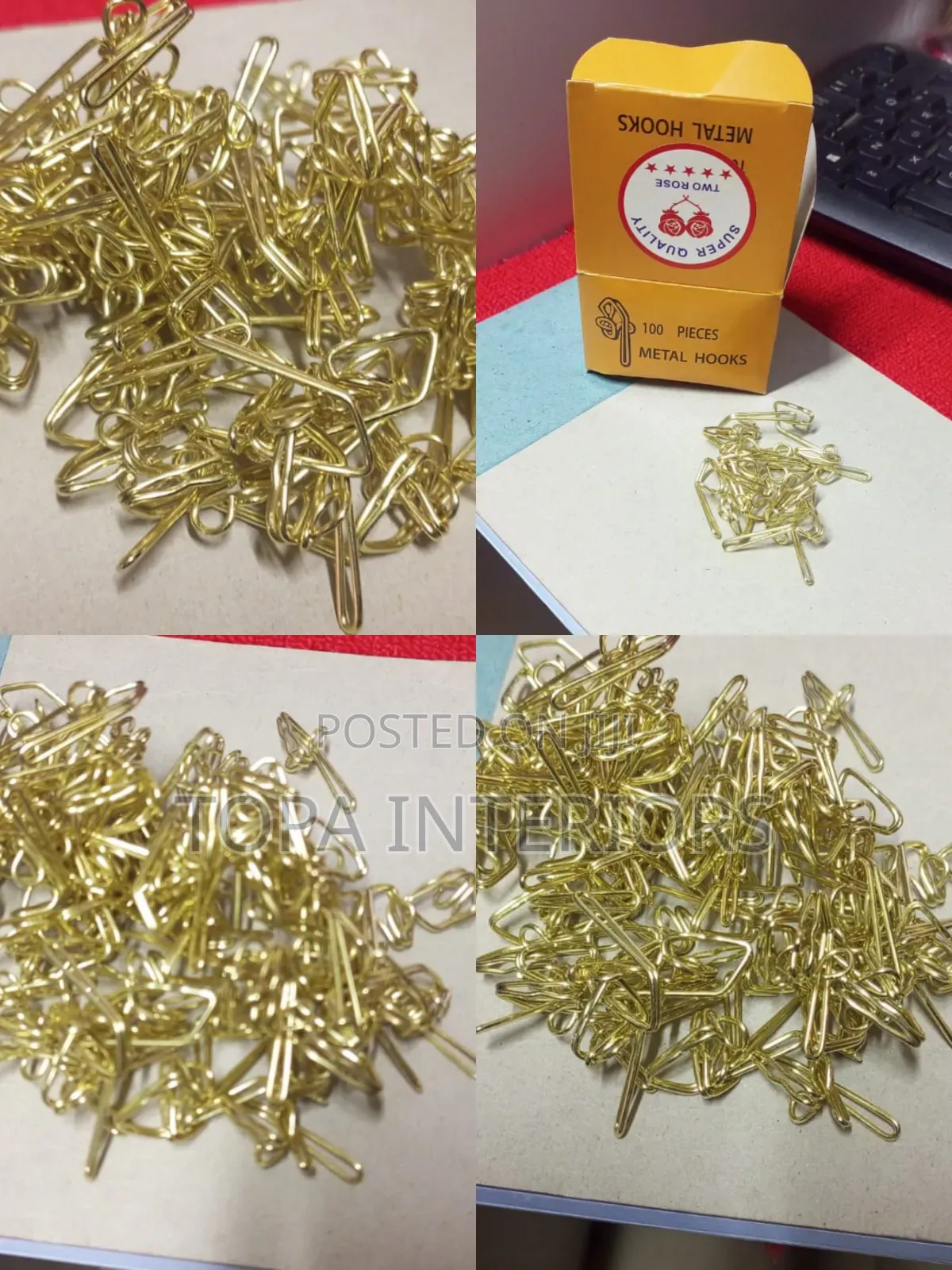 Essential Drapery Curtain Hooks 100 Pieces Box