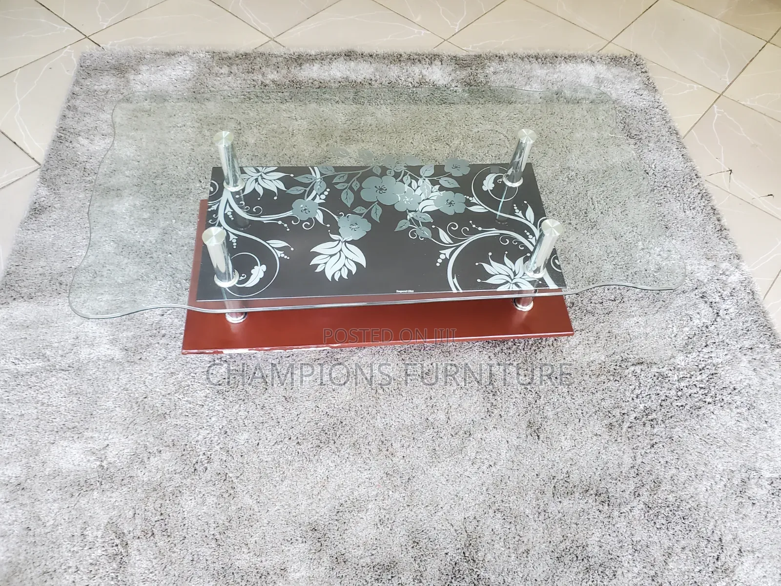 3-Tier Glass Coffee Table