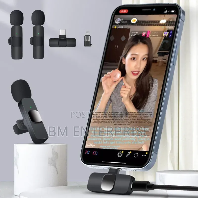 Dual Wireless Microphones Type C/iPhone