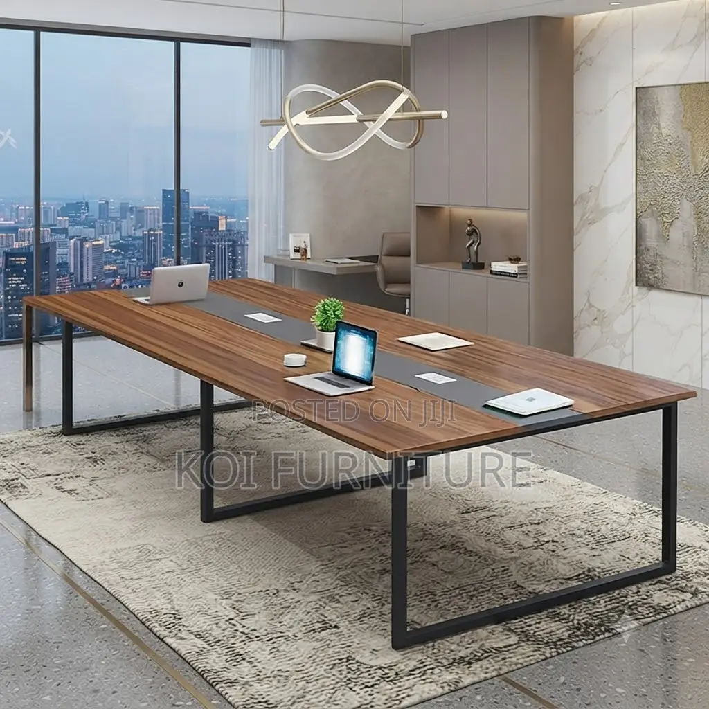 Boardroom Table; 240cm Brown-Top Boardroom Staffs Table