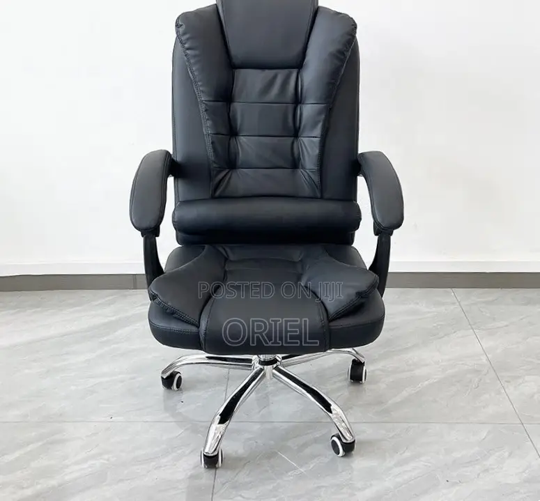Office Chair : Adjustable High-Back Leather Executive Office Chair