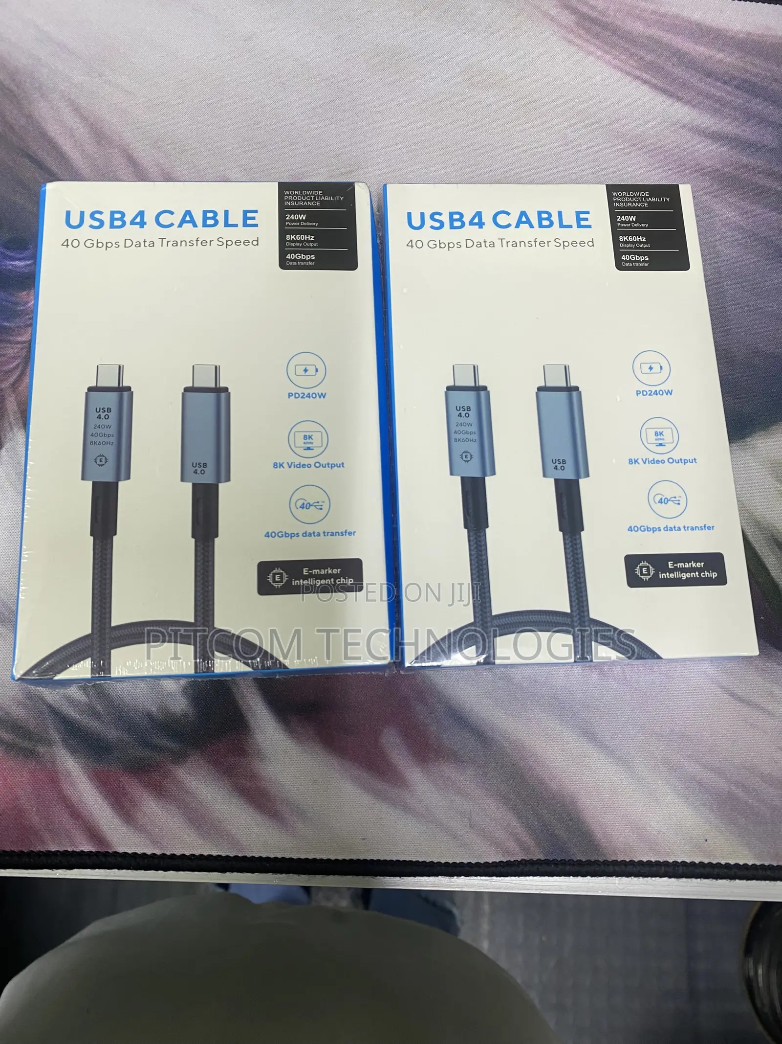 USB4 Type-C to Type-C Cable – 40Gbps, 240W PD, Display