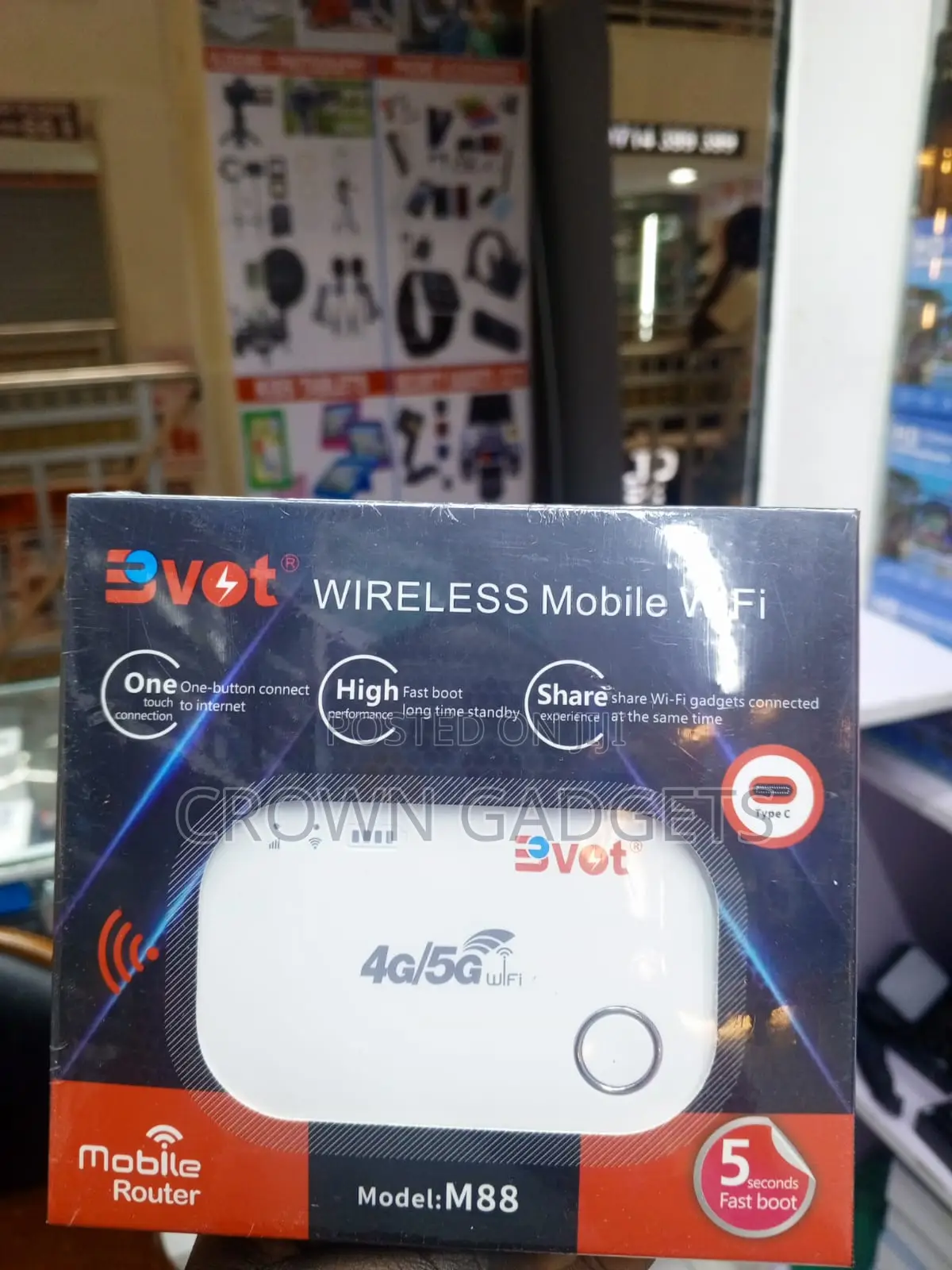 BVOT M88 4g/5g Portable WiFi Router With Type-C Charging