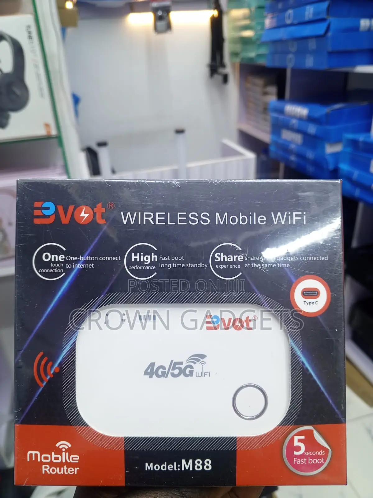 BVOT M88 Pocket WiFi Router for Home, Travel Office