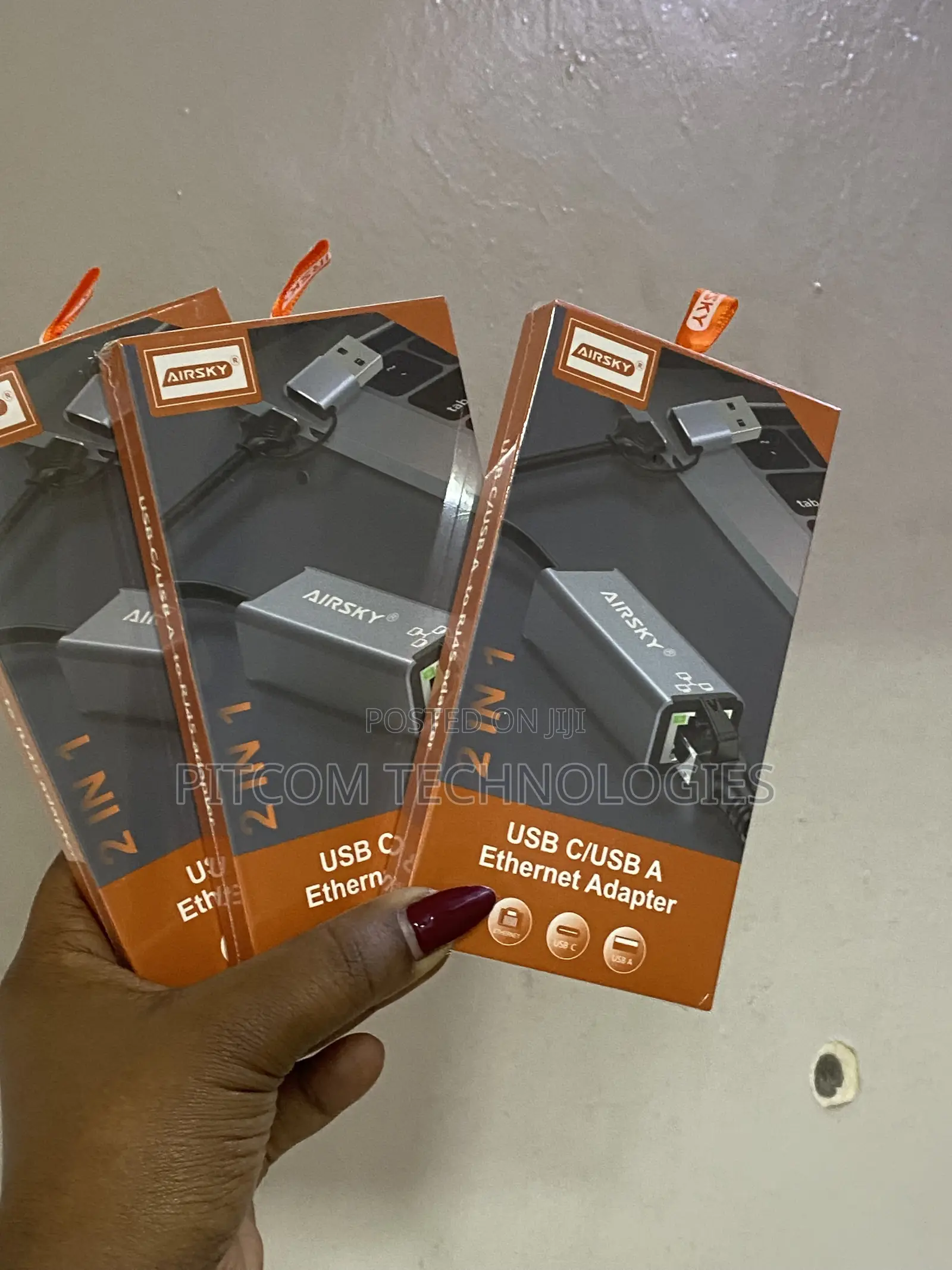 AIRSKY 2-in-1 USB-C/USB-A Ethernet Adapter.