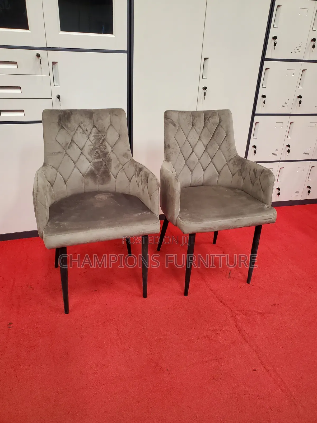 Grey Velvet Accent/Dining Chair
