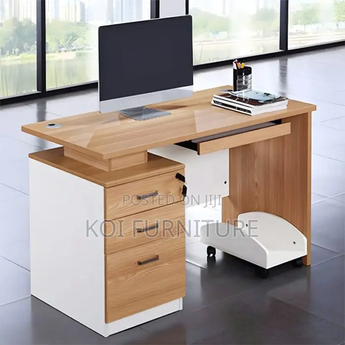 Office Desk; 1.2 Meters Drawered Home Office Modern Desk