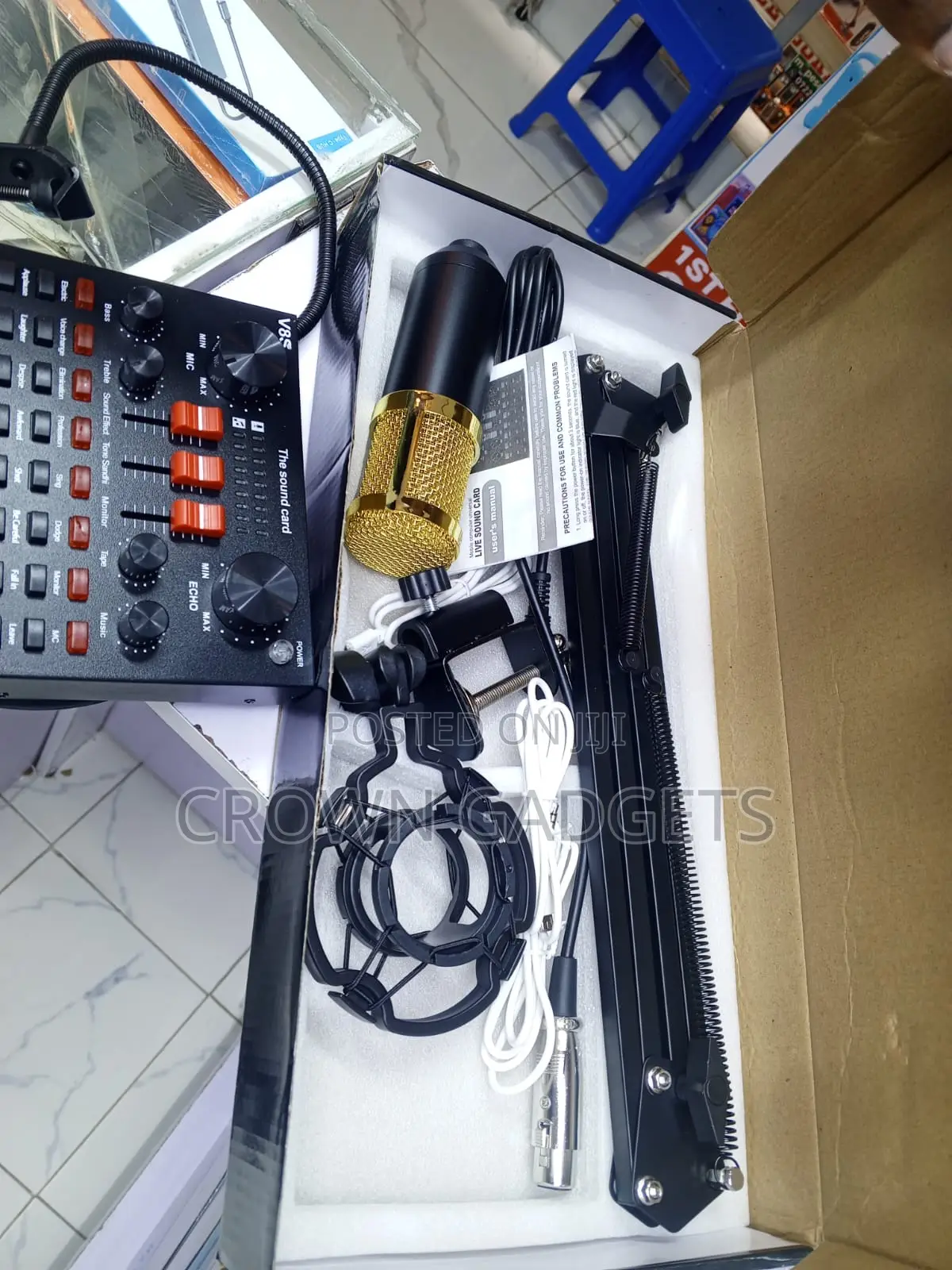 BM800 Recording Microphone With V8 Live Broadcast Kit