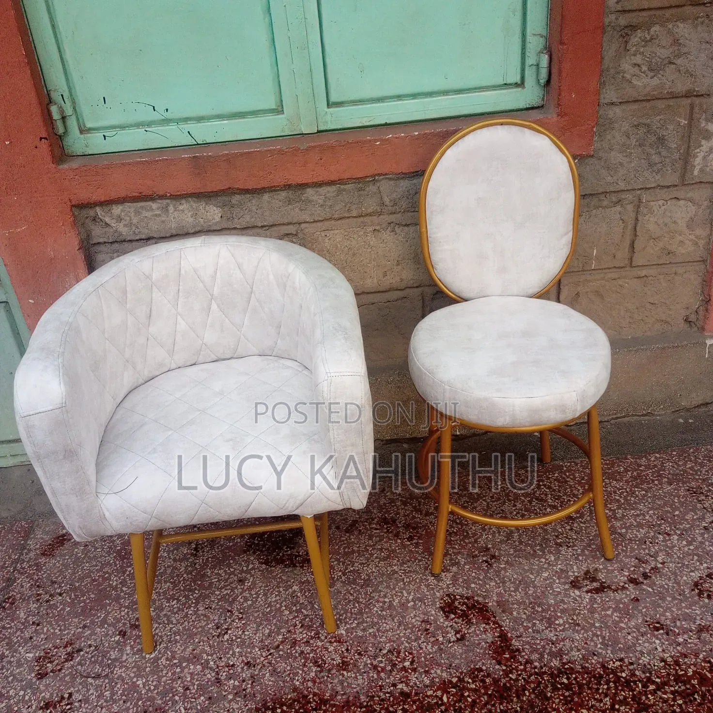 White Stylish Chairs With Love Chair Powder Coated