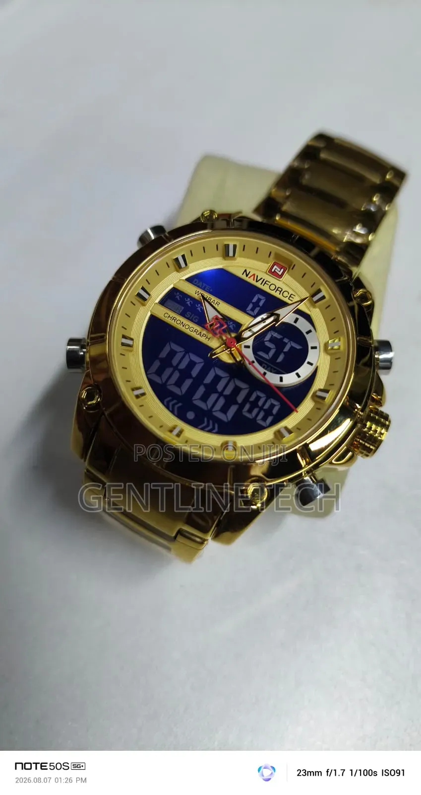 Naviforce 9163 Gold Premium Men's Watch
