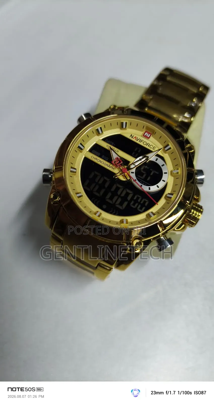Naviforce 9163 Gold Premium Men's Watch
