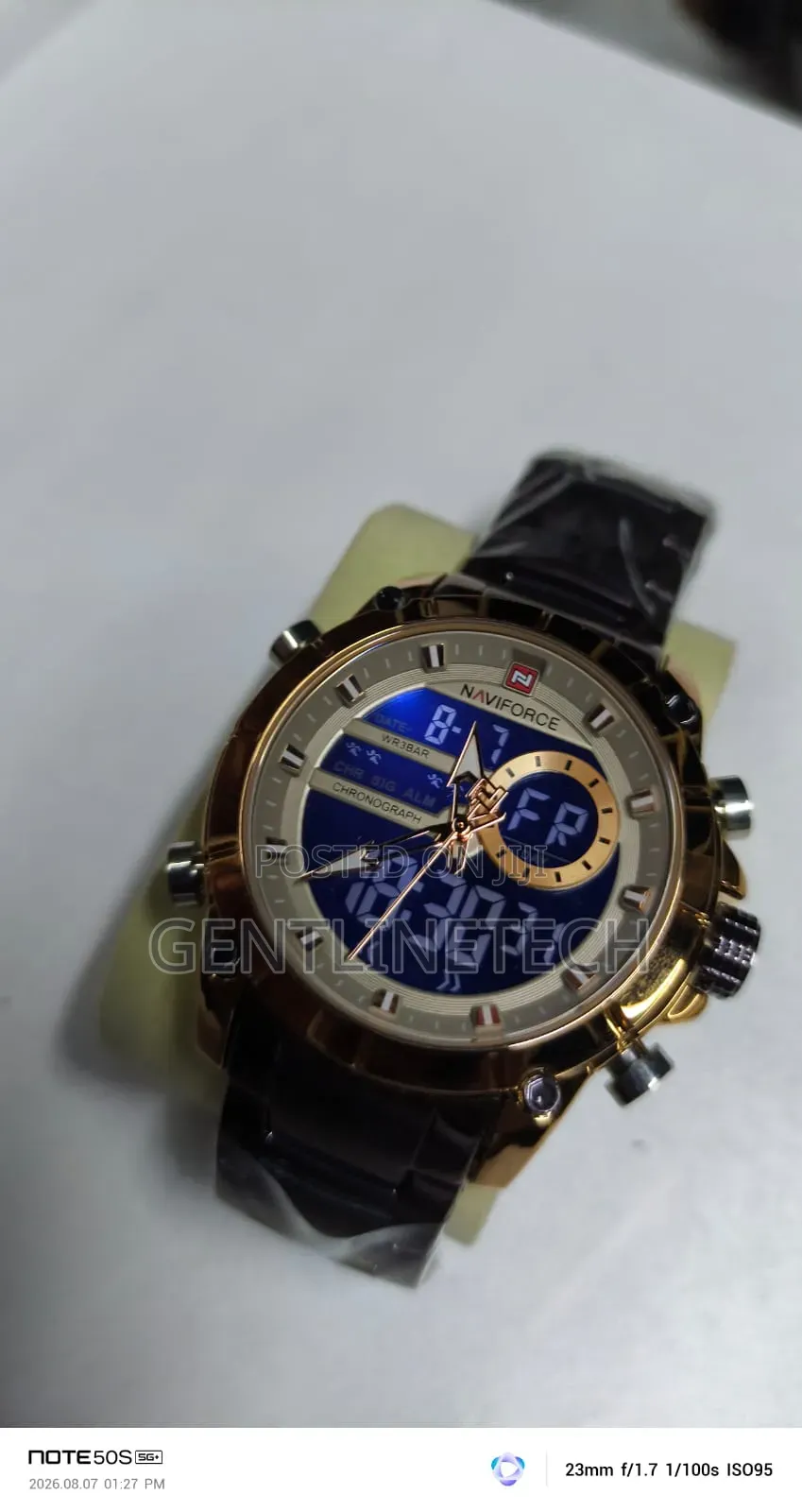 Original Naviforce 9163 Chrome Quartz Watch