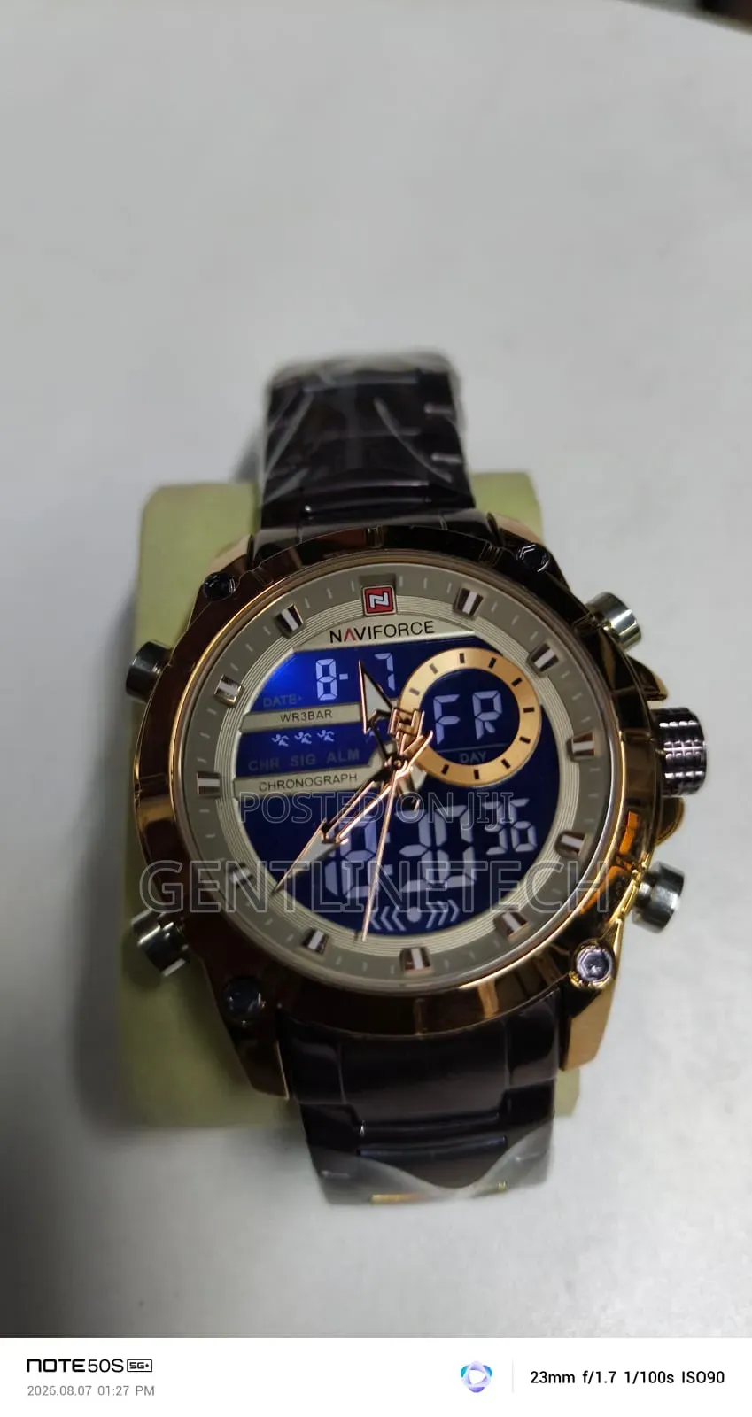 Original Naviforce 9163 Chrome Quartz Watch