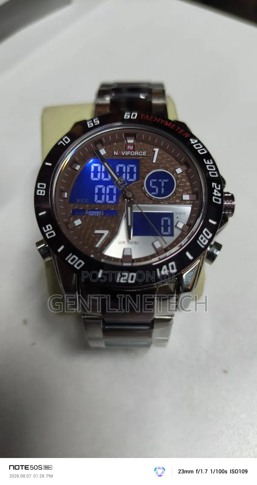Naviforce 9171 Silver Brown Classic Men's Watch