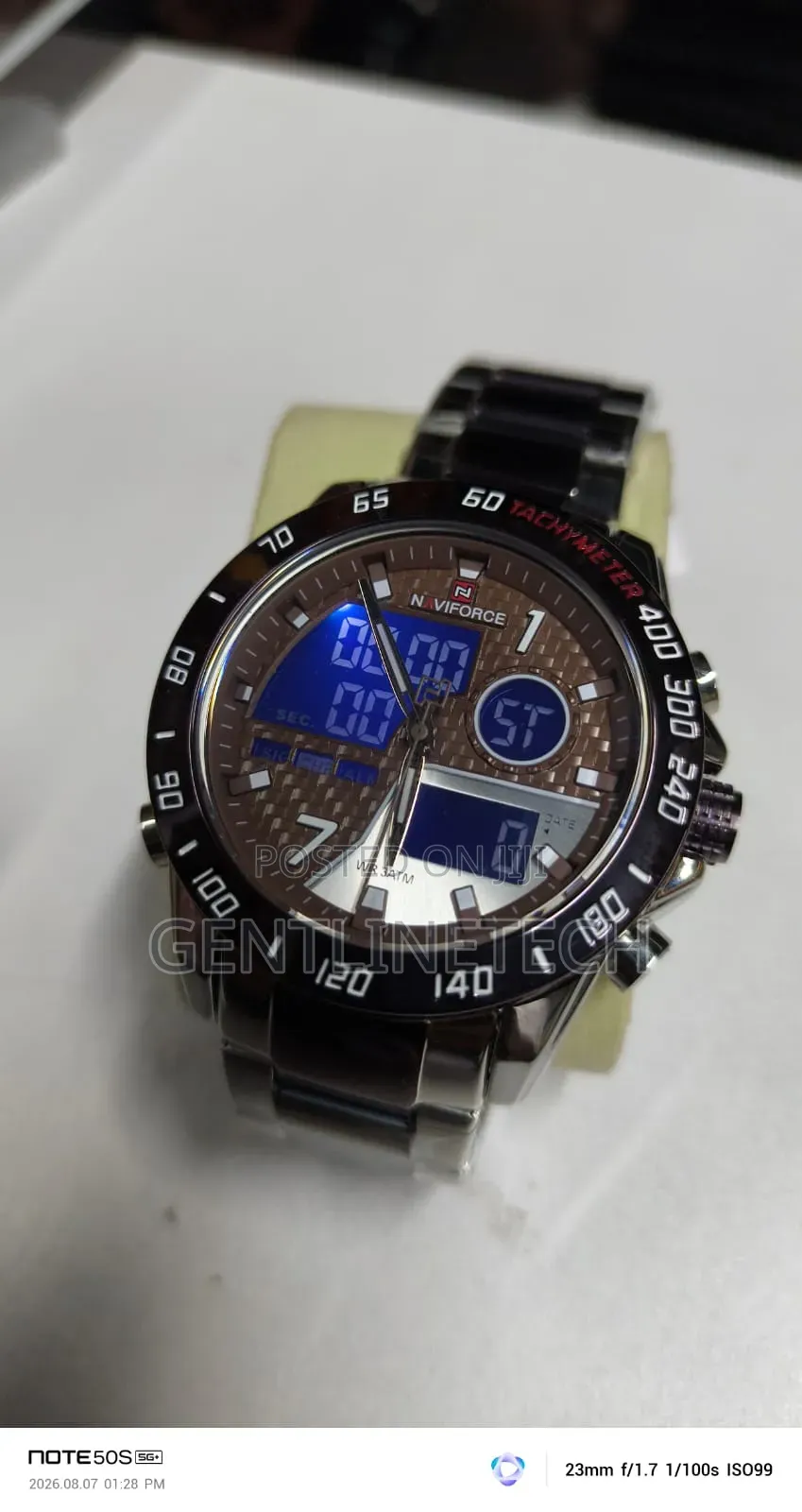 Naviforce 9171 Silver Brown Classic Men's Watch