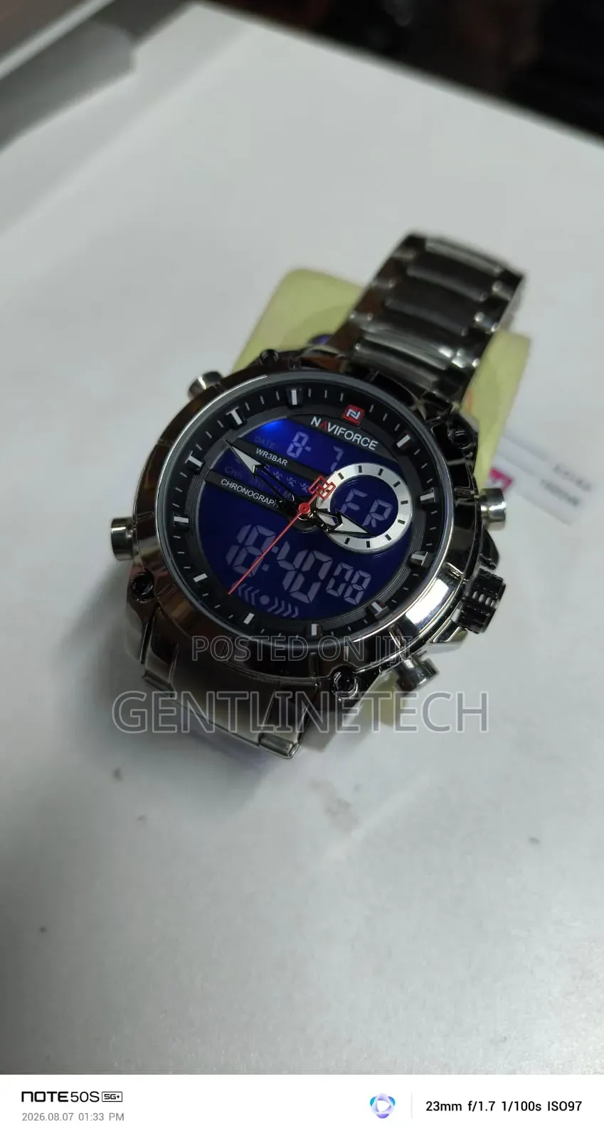 Naviforce 9163 Silver Men's Watch