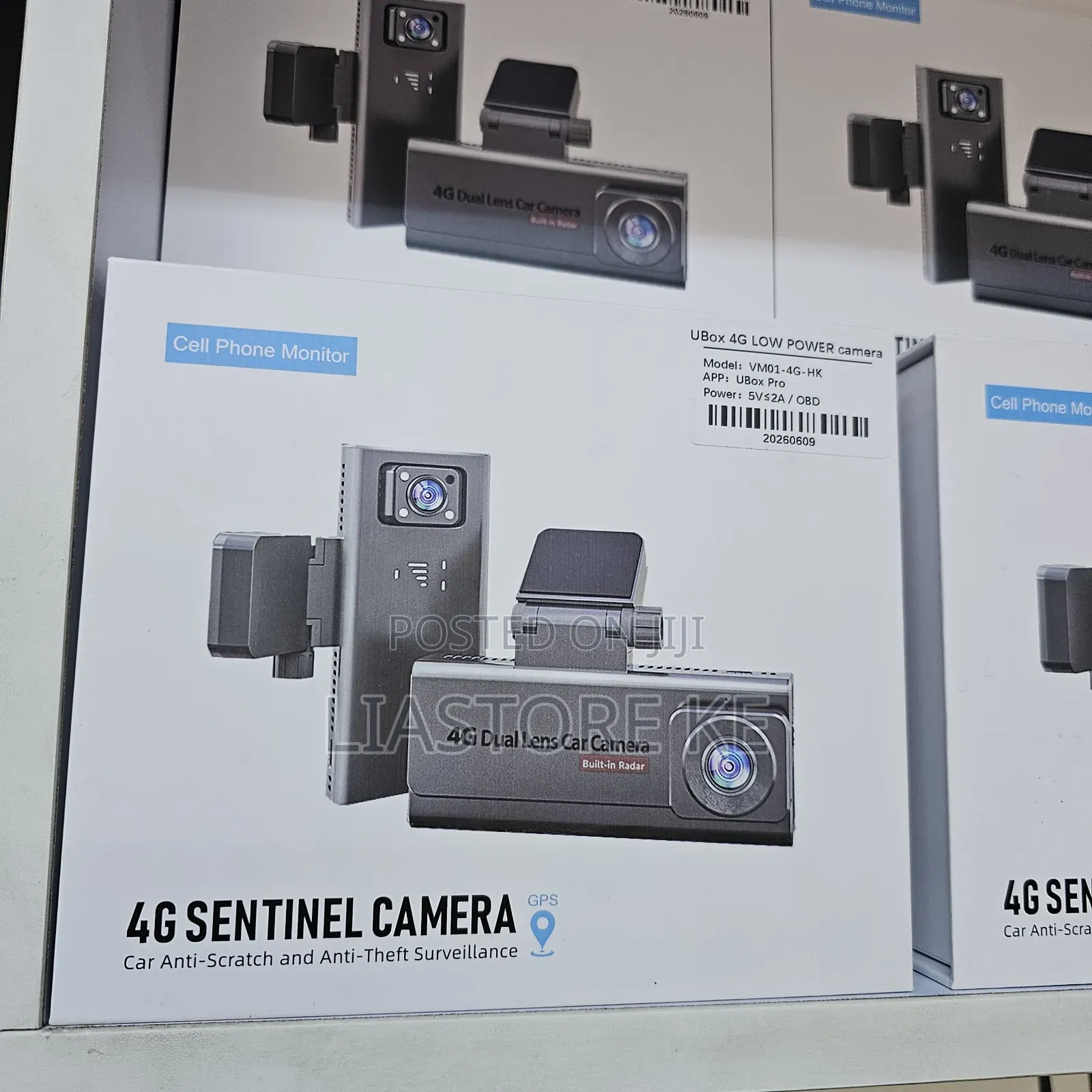 Dual Lens 4G Car Dash Camera With Live View and Motion Detection