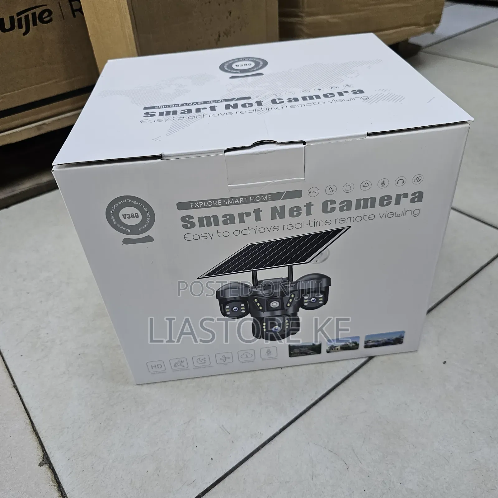 V380 HD Solar Surveillance Camera – Two-Way Audio Motion Alerts