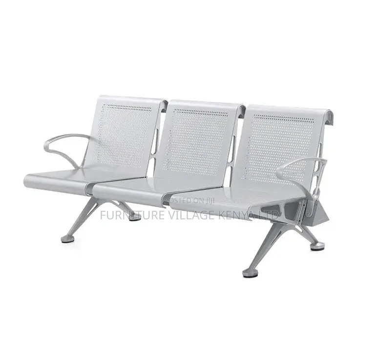 Bench; Heavy Duty Non Padded Waiting Bench for Three