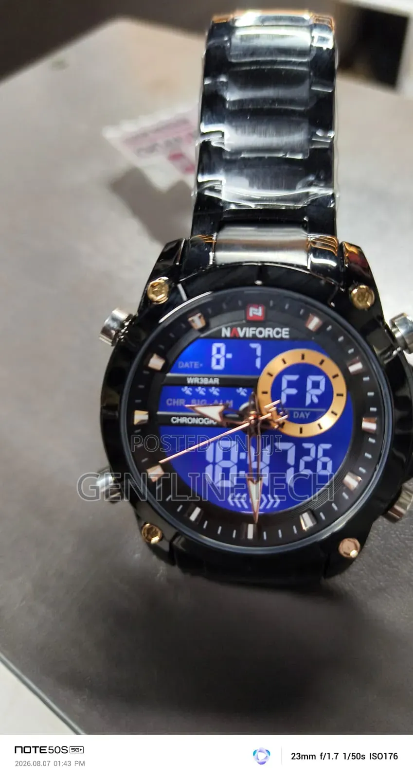 Original Naviforce 9163 Black Quartz Watch