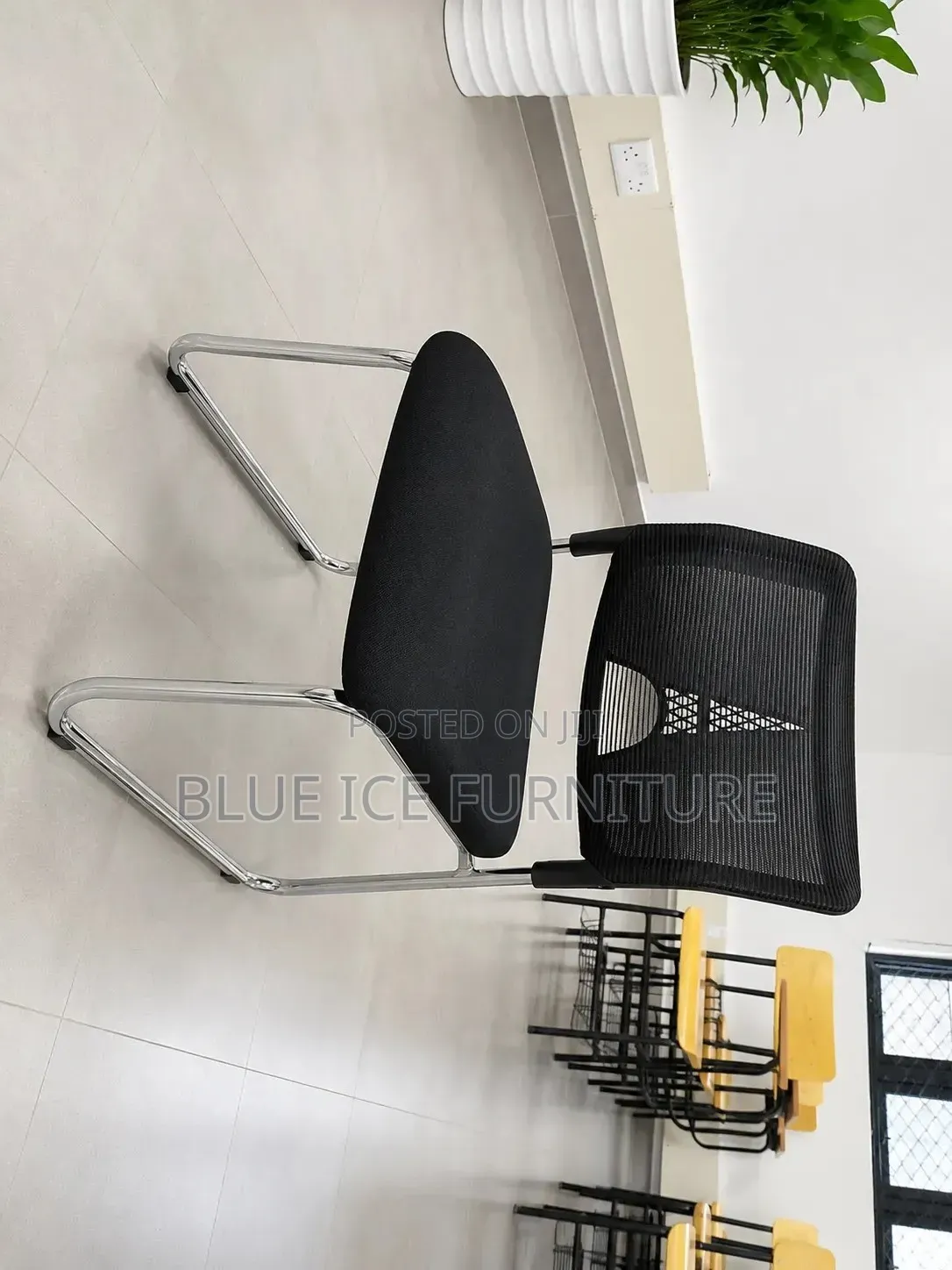 Office Chair;Modern Office Guest Chair With Chrome Sled Base