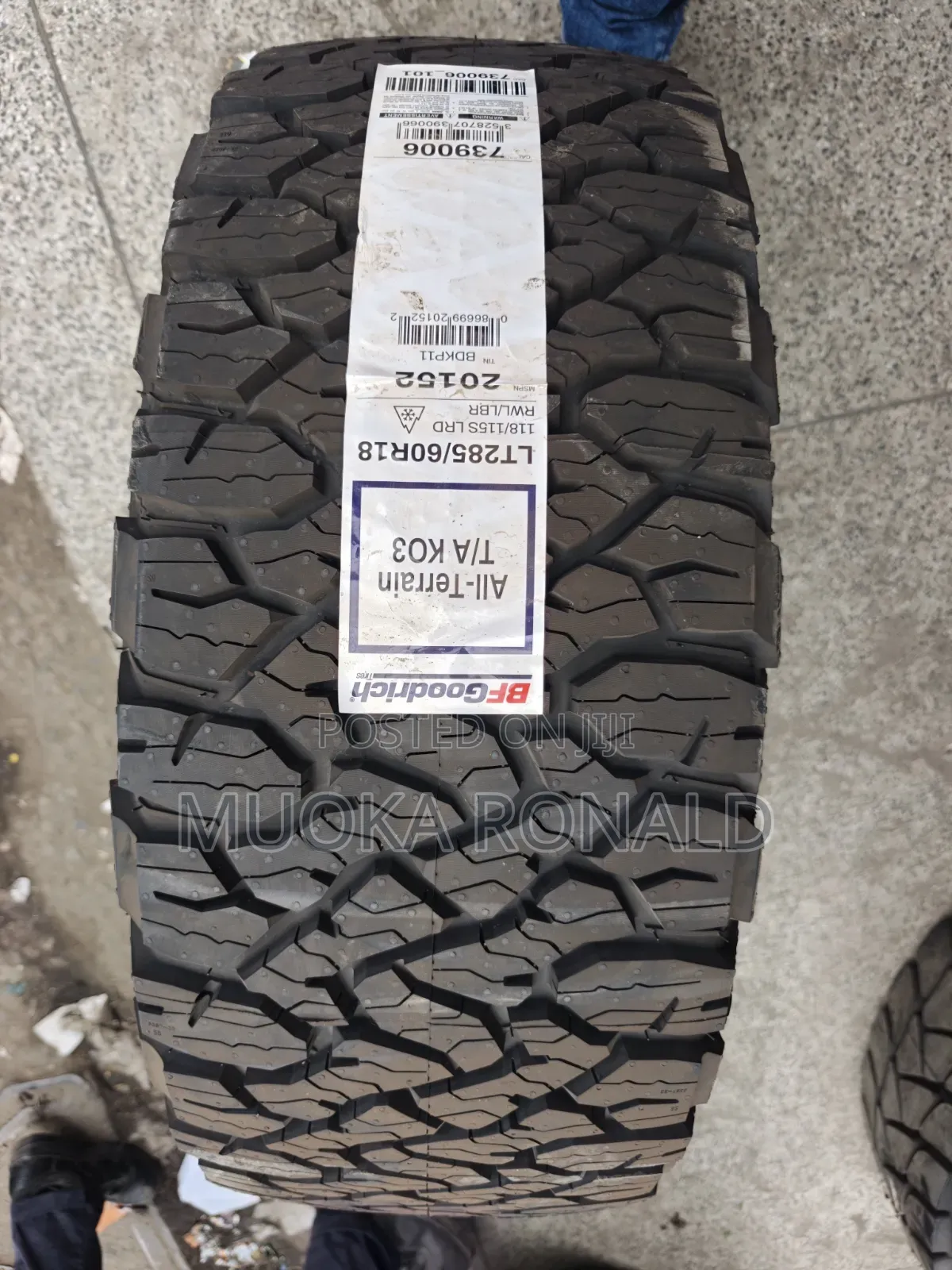 285/60r18 BF Goodrich Tyre All-Terrein 