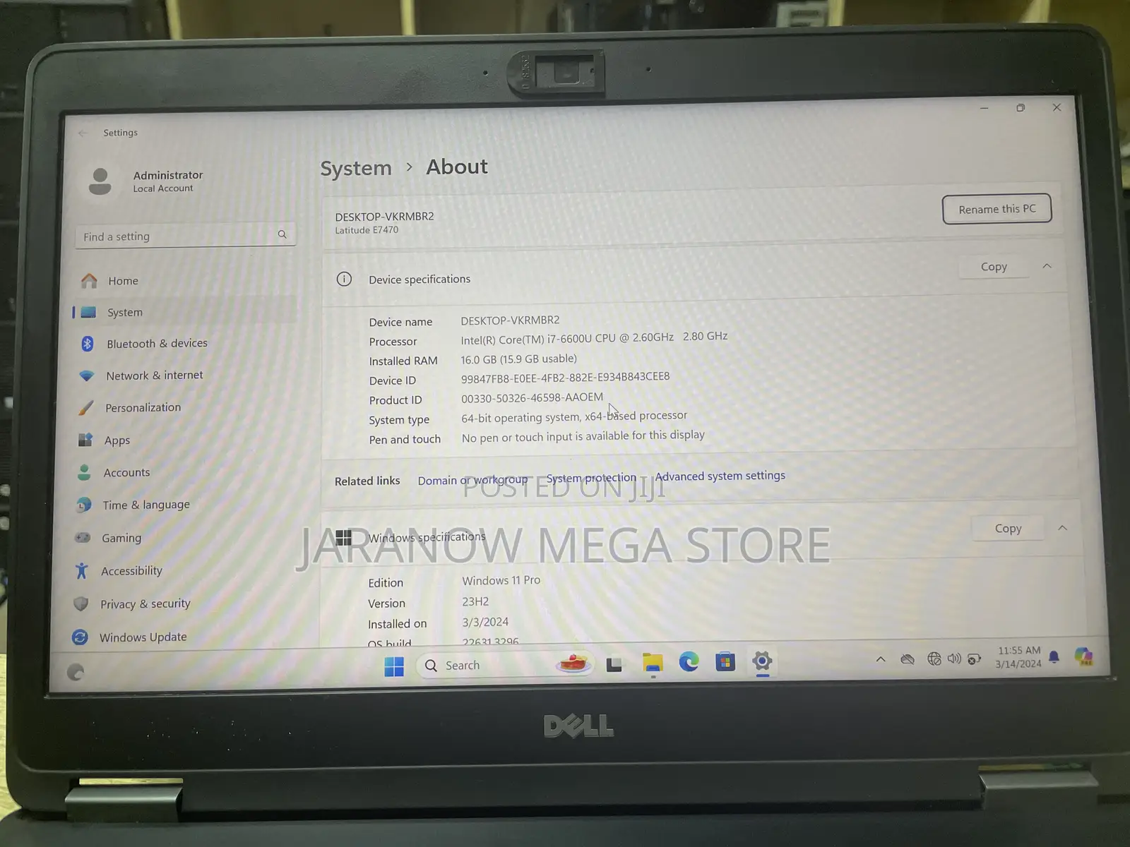 Laptop Dell Latitude E7470 16GB Intel Core i7 SSD 256GB