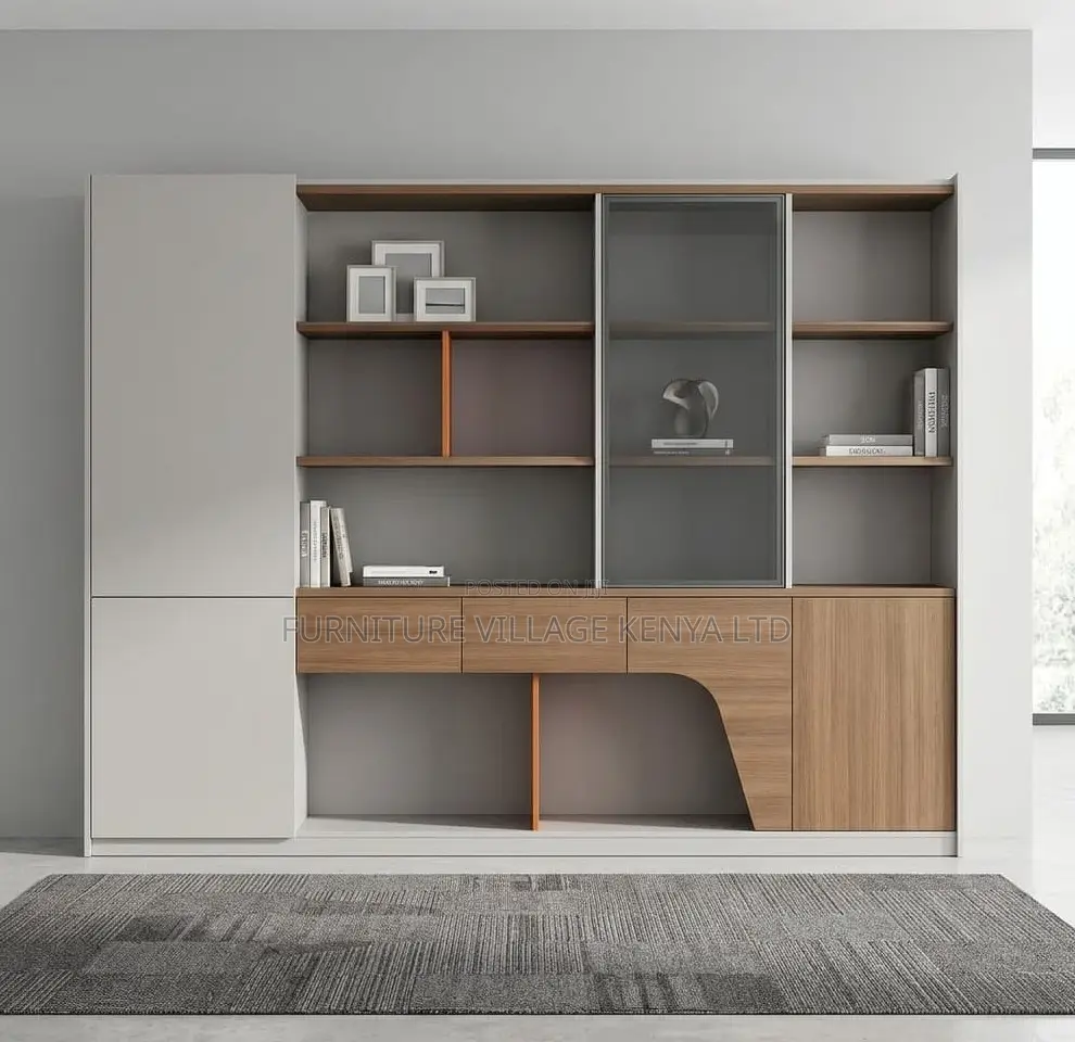 Office Cabinet; 240 Cm Wooden Imported-Lighted Storage Cabinet