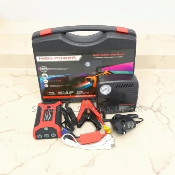 Portable Design 12V 99800mAh Emergency Car Jump Starter Air Compressor