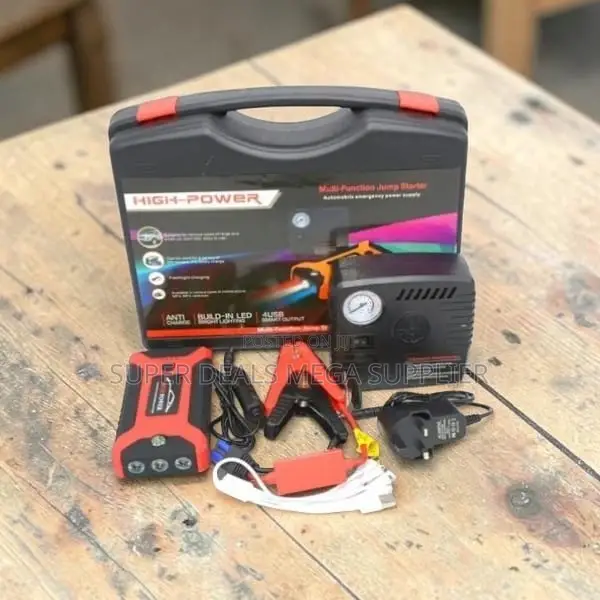 Heavy Duty 12V 99800mAh Emergency Car Jump Starter With Air Compressor