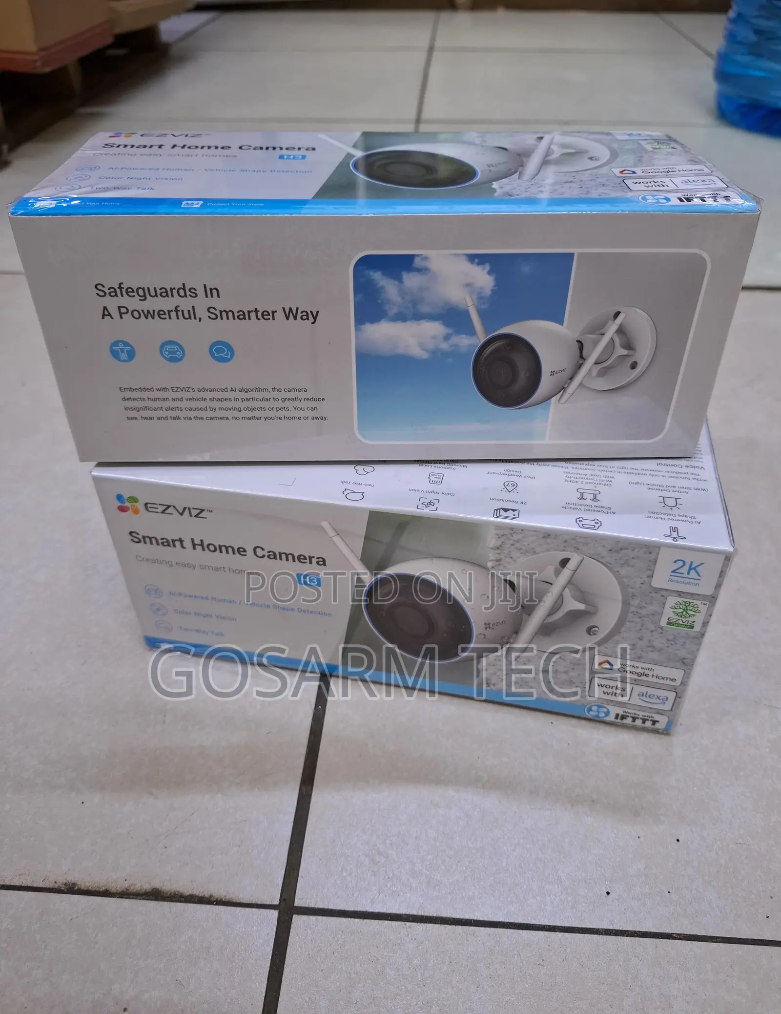 EZVIZ H3c 3MP WiFi Outdoor Security Camera Color Night Vision