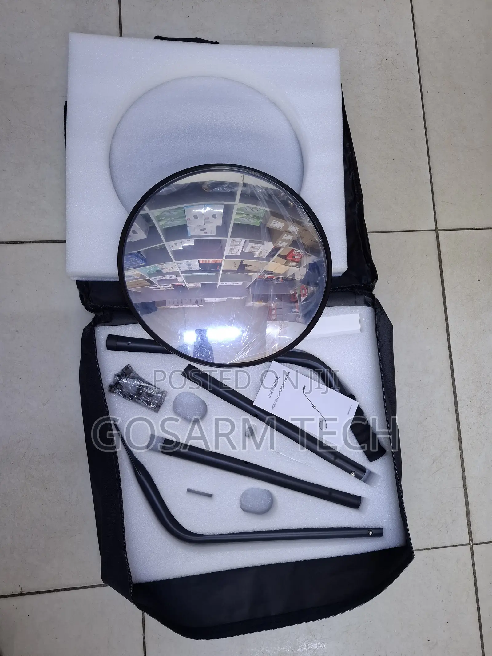30CM Big Size Undersearch Mirror With Lighting Torch