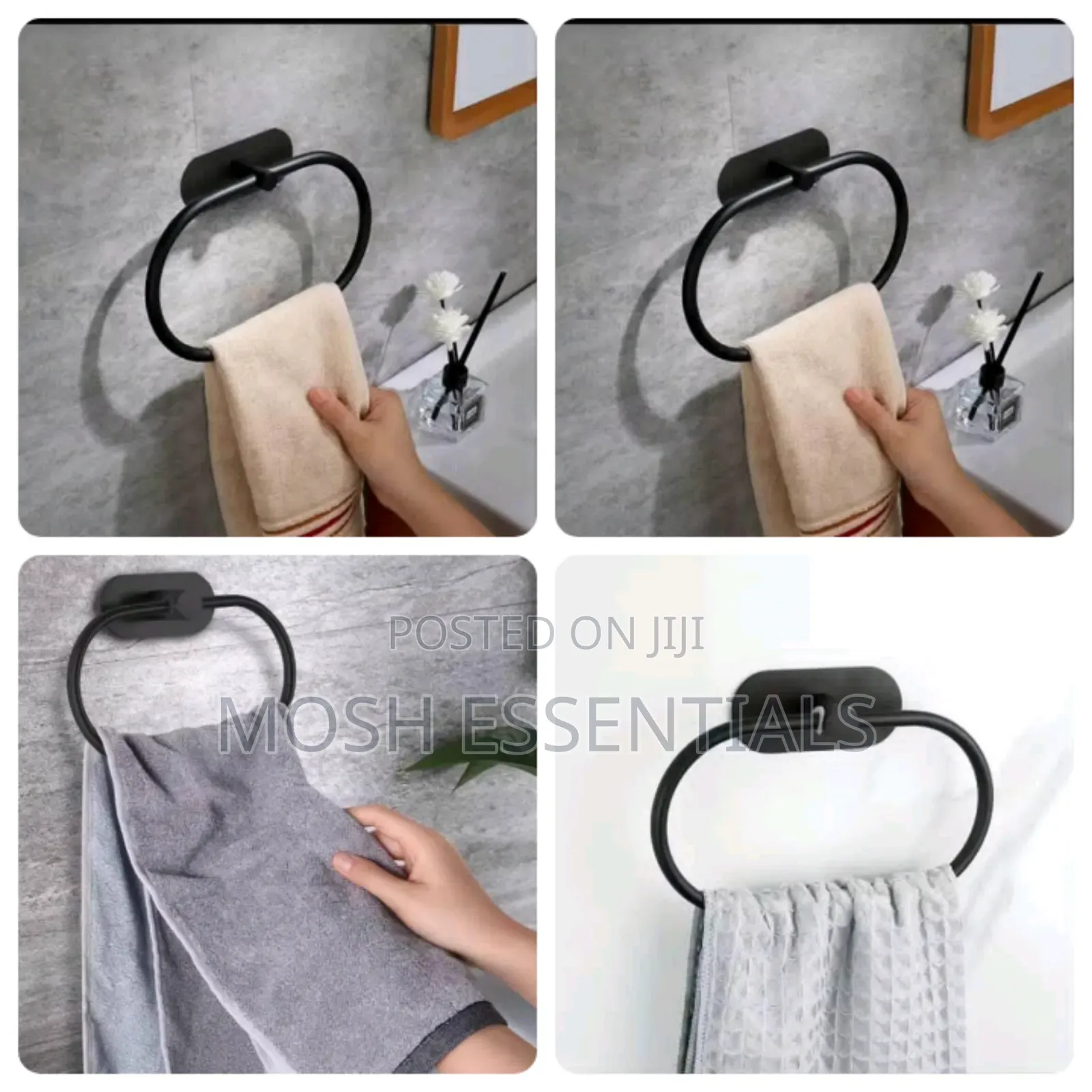 Round Metallic Towel Bar Towel Holder
