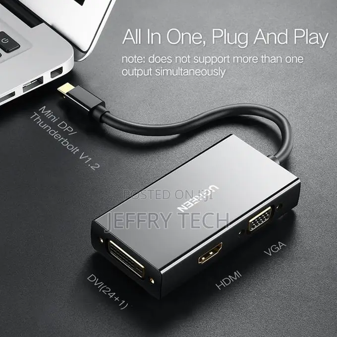 Ugreen MD114 Mini DisplayPort to HDMI / DVI / VGA 3-in-1 Adapter –