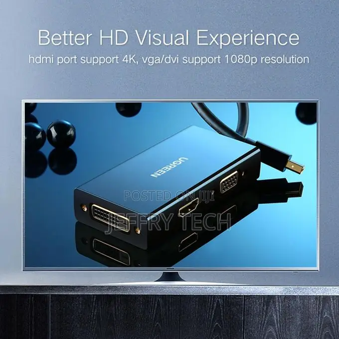 Ugreen MD114 Mini DisplayPort to HDMI / DVI / VGA 3-in-1 Adapter –