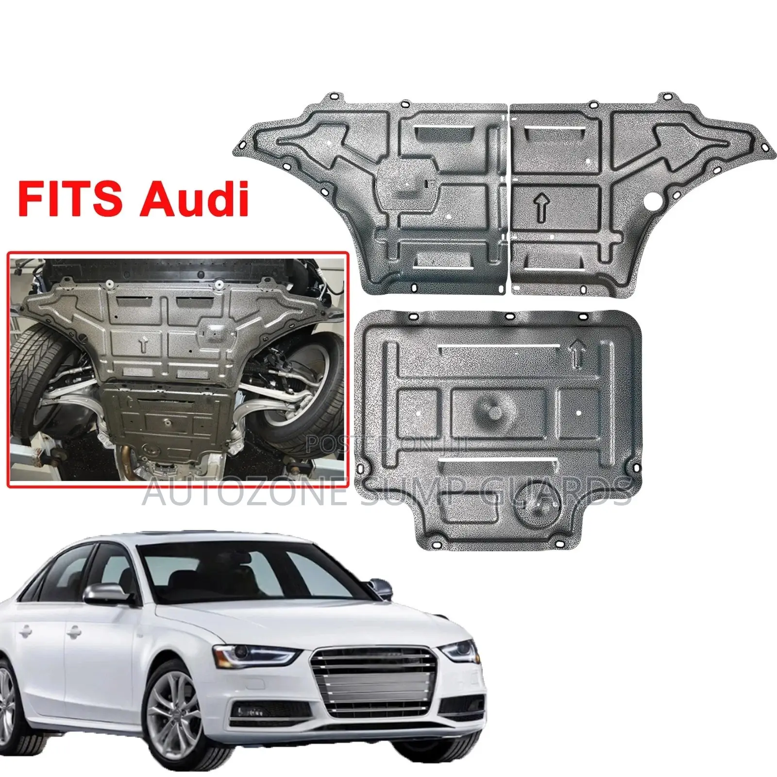 Engine Gearbox Cover Shield + Fitting Kit for Audi A4 S4 B8