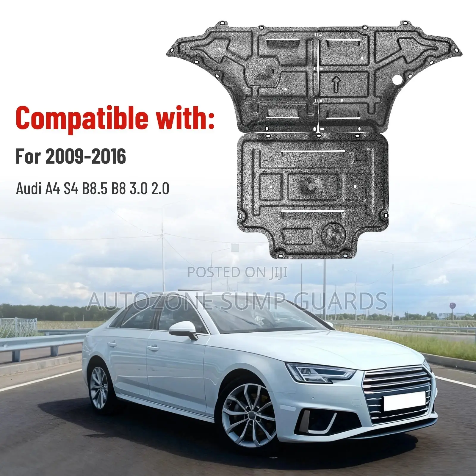 Engine Gearbox Cover Shield + Fitting Kit for Audi A4 S4 B8