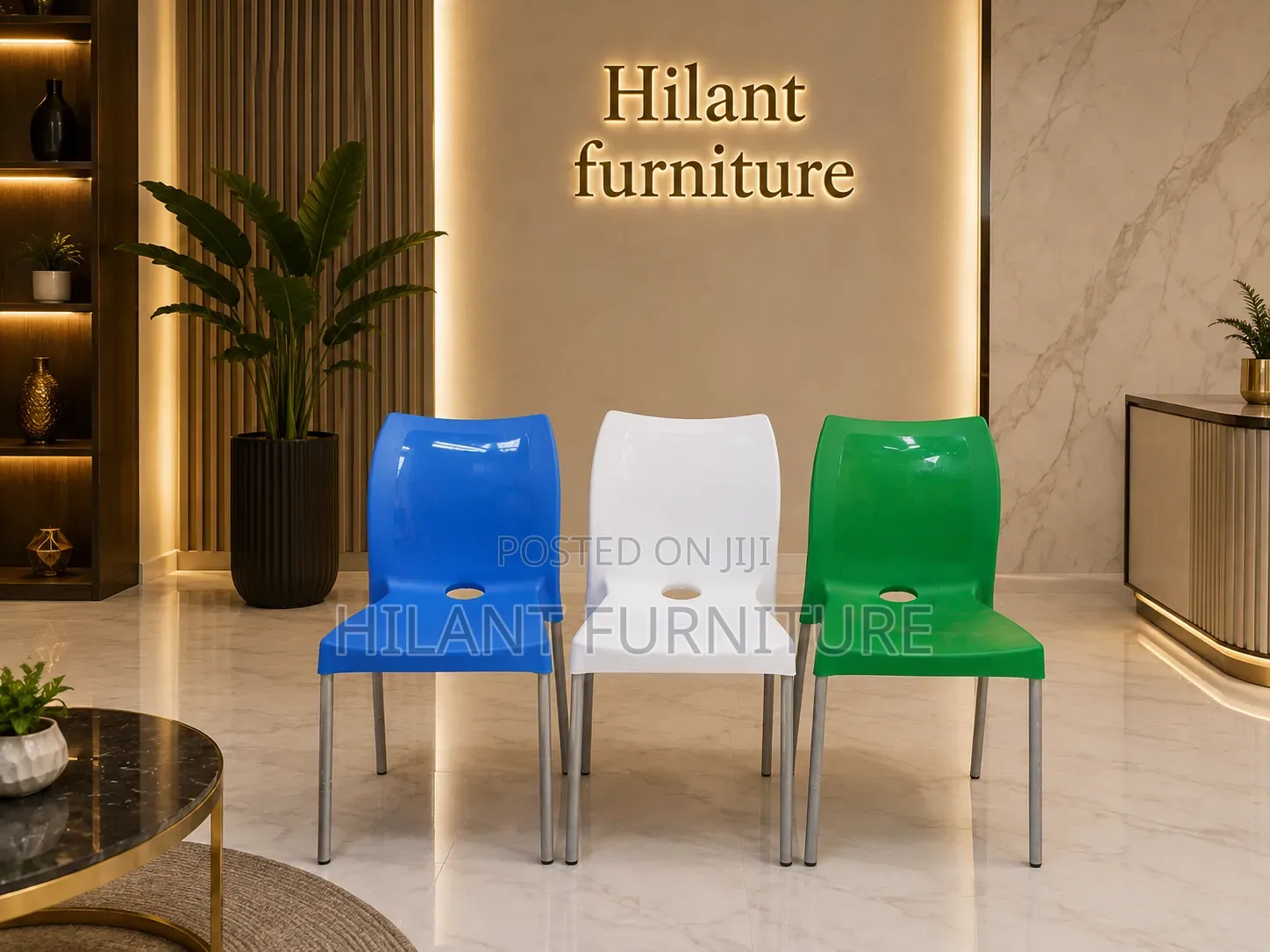 Heavy-Duty Stackable Plastic Chair