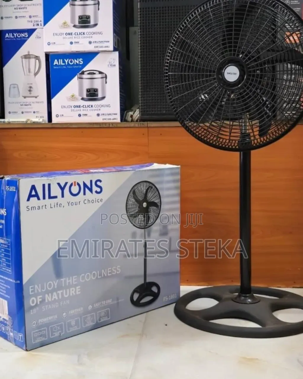AILYONS Fans 18-Inch Cooling Fan With Stand, 5 Speed Control,