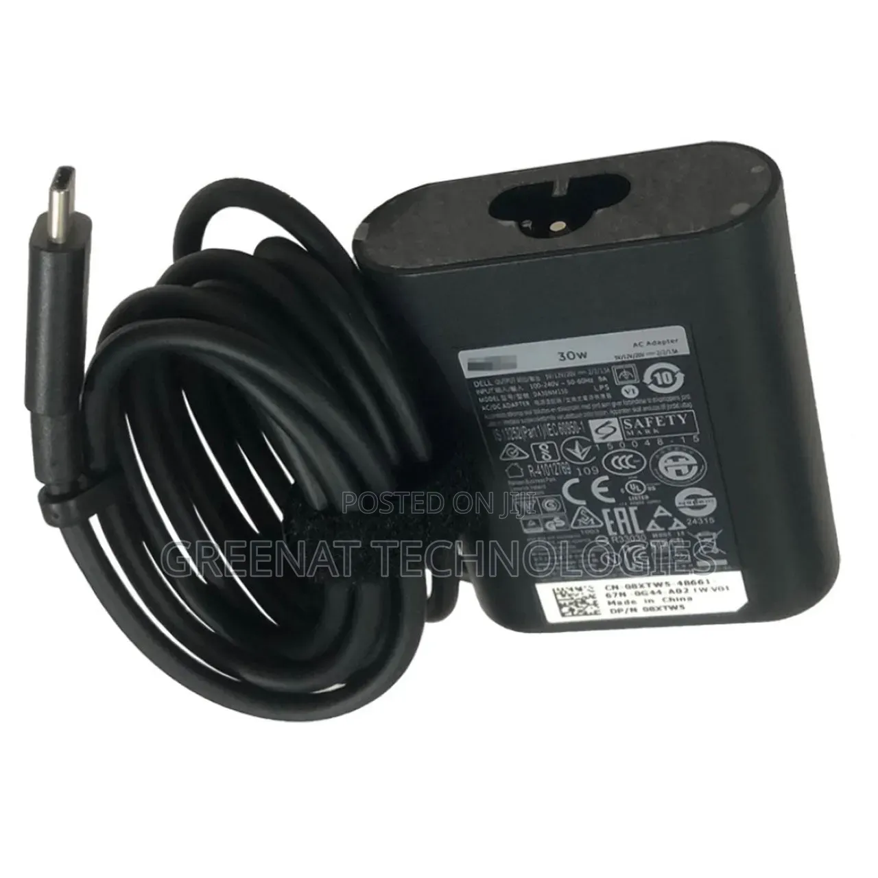 Dell Ex-Uk Original Type-C 65W Charger - USB-C Laptop Power Adapter