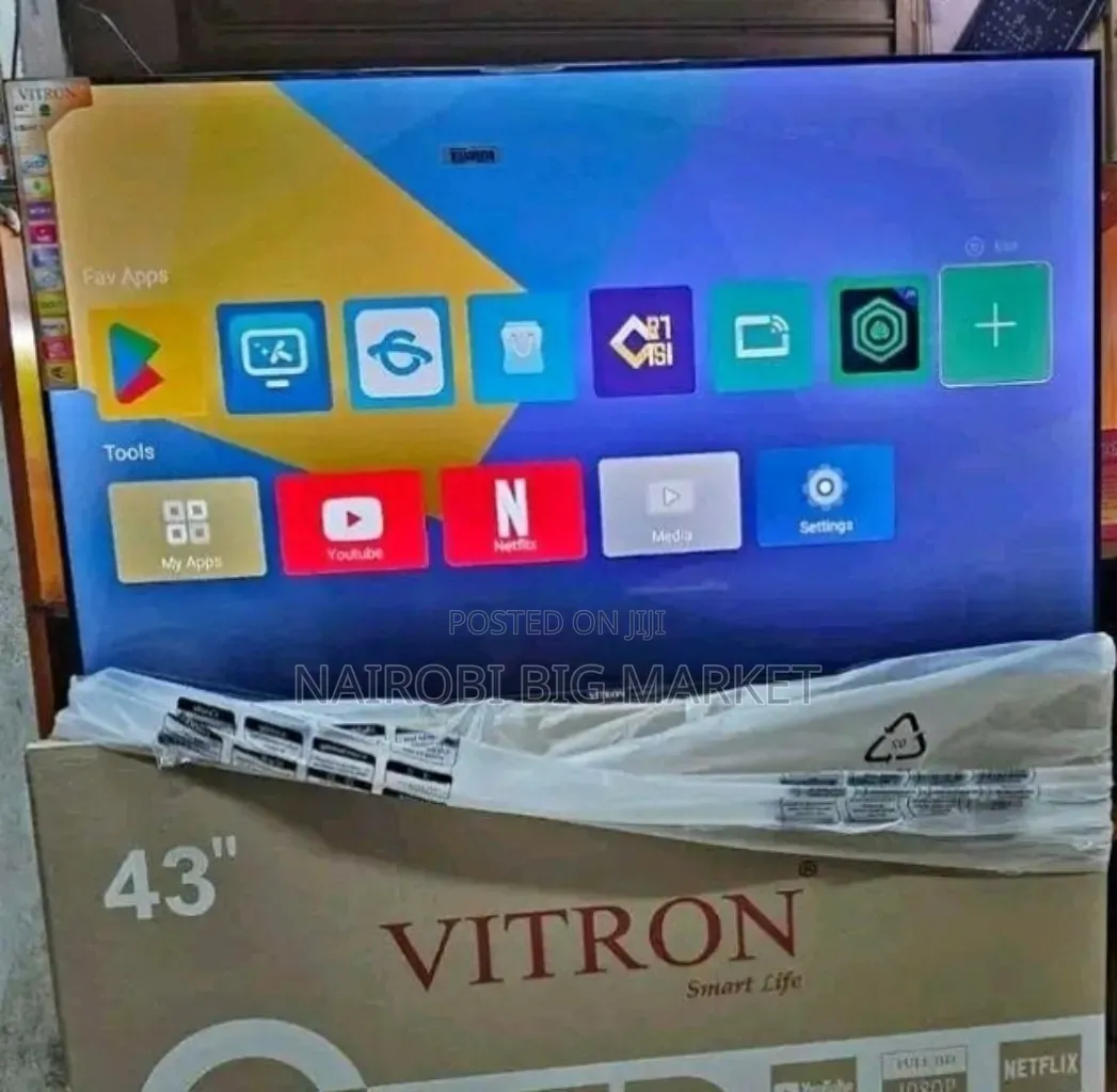 Vitron Qled 43 Inch With DVB T2 Digital Broadcast Decorder